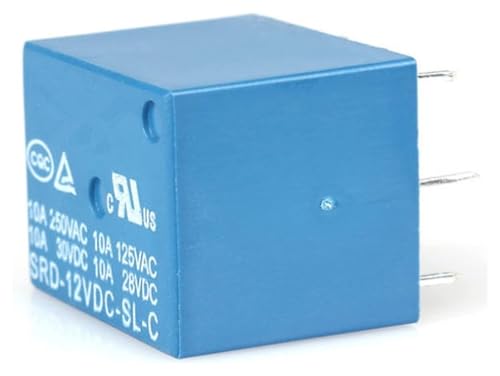 Relé de poder SRD-12VDC-SL-C con conmutación segura de 10A 250VAC para proyectos de electrónica 5