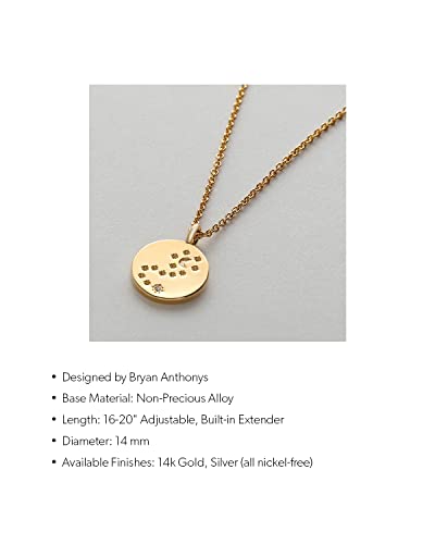 Bryan Anthonys To The Moon And Back 14K Gold Necklace For Women, Pendant, Adjustable Length #TOP1