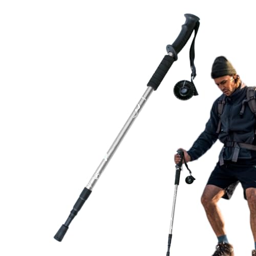 Decorhome Bastón de Trekking, bastón de Senderismo, bastón telescópico, antigolpes, Equipo de Trekking, Ayuda de Movilidad portátil para Hombre y Mujer, Senderismo, Camping, Escalada