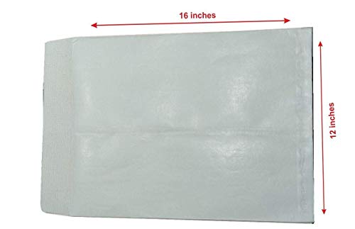 16x12 inch cloth line courier cover,courier envelopes,courier cover green,green envelopes for office letter document (Pack of - 25, 16 X 12 Inches)