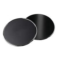 Zhenghebuy Gleitscheiben 2 Stück Doppelseitige Gliding Discs,Exercise Slider,Übungsgleiter Fitness Disc Slides für Fitnessstudio,Zuhause,Yoga,Pilates,Bauchmuskeltraining(Schwarz)