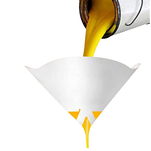 100 Blatt Farbfiltersiebe Papierkegel mit Silikonfilter Trichterfilter für Auto-Sprühfarbe Kunstmalerei Speiseöl
