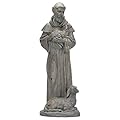 Roman – 15.25" St. Francis Garden Statue, Religious Outdoor Décor for Yard or Garden, Spiritual Gift for Nature and Animal Lovers