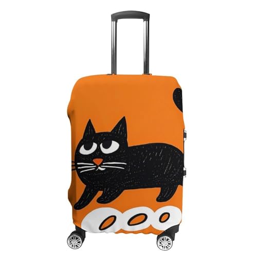 Carry on Luggage Cover Black Cat Suitcase Covers for Luggages Tsa Approved Travel Luggage Sleeve Protector Elastic Suitcase Protector Anti-Scratch Washable Fits 19-30 Inch Case -S