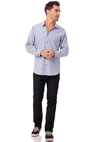 Chef Works Men's Modern Gingham Long Sleeve Dress Shirt2