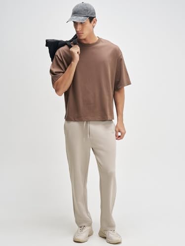 Image of XYXX Men's Solid Combed Cotton Trackpant | Mens Trackpant | Drawstring | Solid-Relaxed Fit