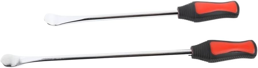 Tire Spoons 2pcs 11.81in 14.57in Carbon Steel Ergonomic Handle Motorcycle Tire Changing Lever Compatible with Bike