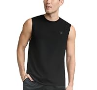 Champion Men's Classic Jersey Muscle T-Shirt, Black, M