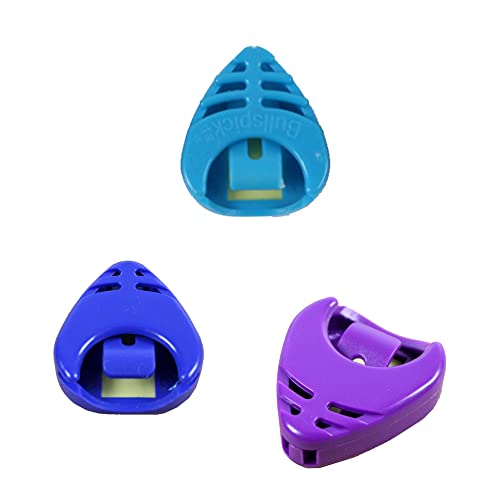 Rayzm Lot de 3 supports en plastique pour médiators de guitare, couleur bleue, bleu clair et violet - Les Beatles, Paul McCartney, John Lennon, RIngo Starr, George Harrison Rayzm Lot de 3 supports en plastique pour médiators de guitare, couleur bleue, bleu clair et violet