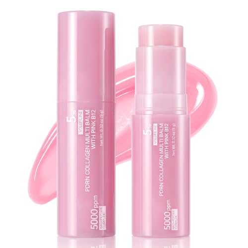 HOSOKA PDRN Pink Volufiline Collagen Multi Balm Stick, Hydrating 2-Pack