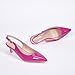 GENSHUO Women's Slingback Kitten Heels Pumps Shoes for Women Dressy Low Heel Closed Pointy Toe Comfortable Wedding Heels for Bride Fuschia Pink 8.5