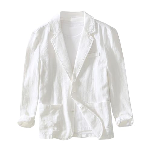 Blazer en lin pour homme veste décontractée d'été