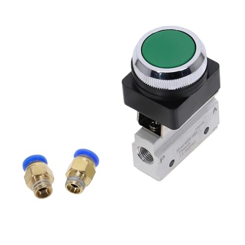 Vanne mécanique momentanée MOV-321PP à bouton plat vert réactif