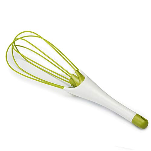 CROWNXZQ Frullino per Le Uova in Silicone, agitatore Rotante Portatile, separatore tuorlo d'uovo Bianco, Lavabile Staccabile per Cottura utensile da Cucina, Verde 11,6 Pollici