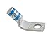 Panduit LCAS2/0-12H-X Code Conductor Lug, One Hole, Short Barrel With Window, 45 Degree Angle, 2/0 AWG Copper Conductor Size, 1/2" Stud Hole Size, Black Color Code, 0.13" Tongue Thickness, 0.85" Tongue Width, 0.72" Neck Length, 1.89" Overall Length
