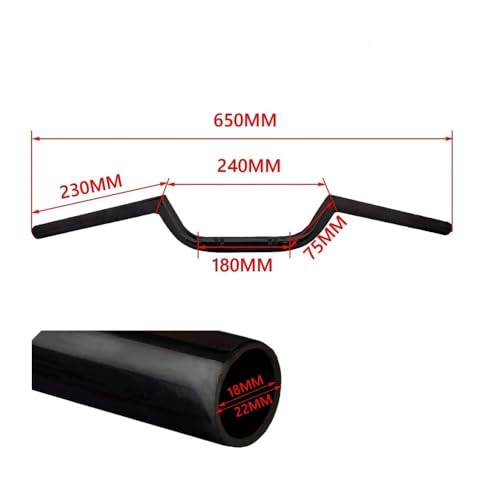 Barra manillar de 7/8 22 mm universal de equilibrio para moto Super 73 en color negro 6