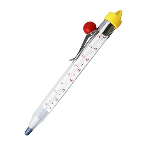 BIUDECO Termómetro de Cocina Multifuncional de Vidrio Resistente para Medir Azúcar Jarabes y Repostería Práctico y Preciso para Uso Diario