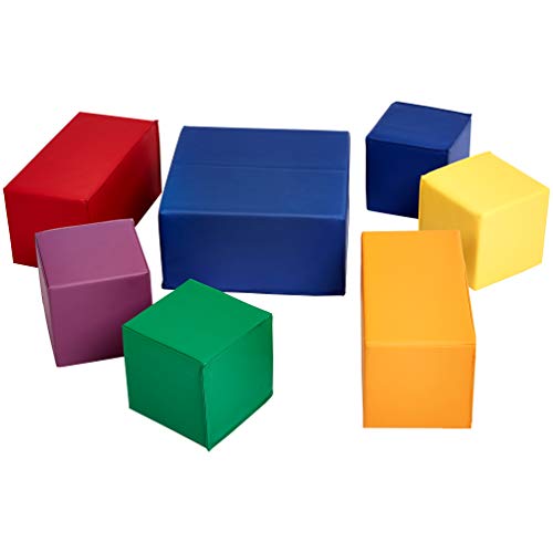 Amazon Basics Soft Play Blocks, Large Set, 7-Piece