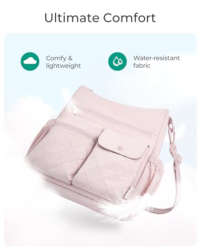 BAGSMART Nylon Crossbody Bags for Women, Handbags Shoulder Purses for Women, Travel Tote Bag with Multi Pockets3