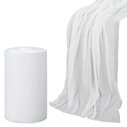 1 Roll Grade 60 Cheese Cloth for Straining, 36'' x 70 Yard 100% Natural Cotton Cheese Cloth Unbleached Cheesecloth Reusable Table Runner for Cooking, Straining, Wedding Decor, White