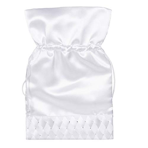 Darice VL30061 Drawstring Bag with Woven Rhinestone Accent, 7 by 10-Inch