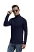 Hisir Rollkragenpullover Herren Klassischer Männer Bequem Langarmshirt Feinstrick Warmer Winter Pullover Pulli mit Rundhalsausschnitt für Männer (Marineblau, XL)