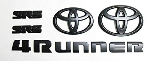 Juego de superposición de emblemas de 5 piezas en color negro para 4Runner 3