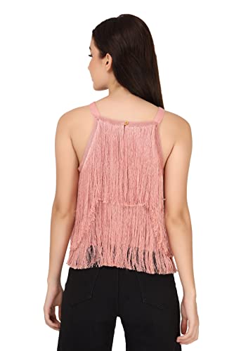 Image of MISVERSE Halter Neck Fringe Top
