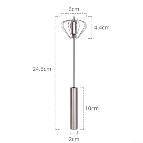 Manual Hand Push Mixer Stainless Steel Beater - Image 9