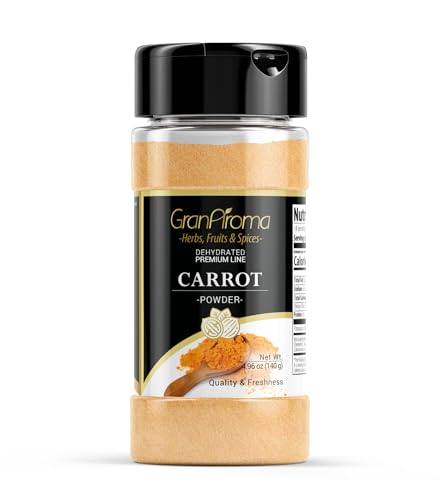 GranAroma Carrot Powder, Smoothies & Juices, Slightly Sweet (4.96 Ounce)