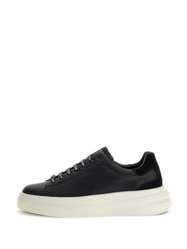 Guess Para Hombre. FMPVIBSUE12 Zapatillas Elba Negro (43), Plano, Cordones, Casual - 2