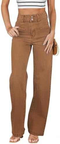 Sidefeel Jeans for Women High Waisted Straight Leg Denim Pants