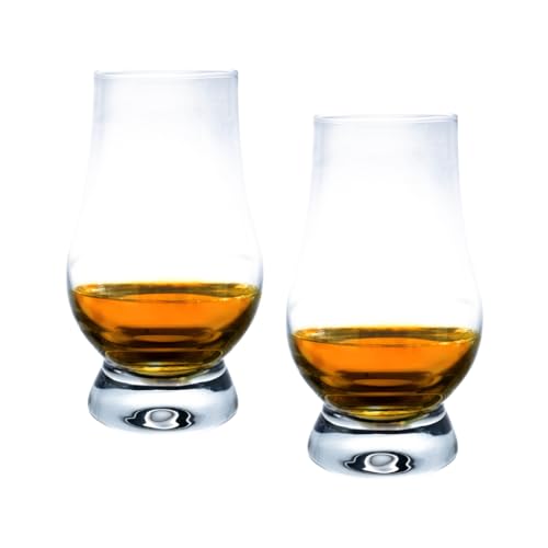 VB Vin Bouquet FIA 1597 Set Vasos Whisky Degustación 200 ml, Vasos para Cata de Whisky Bourbon Scotch, Copa Whisky Aroma Cristal Transparente Base Pesada para Bar y Hogar