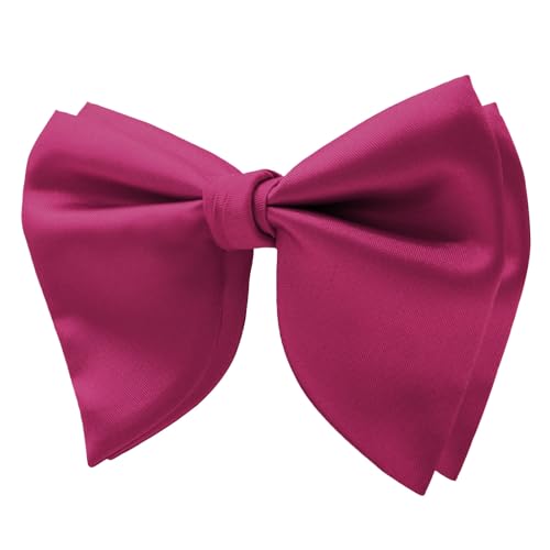 Image of Mens Bow Tie Pre Tied Oversized Bow Ties for Men Satin Bowties for Tuxedo Wedding Party Banquet