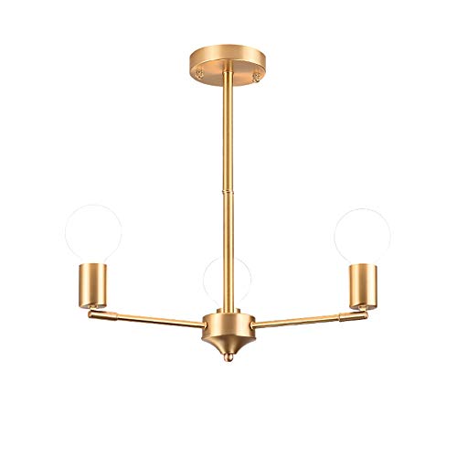 Chandelier tout cuivre E27 fini les pièces sombres et sans style