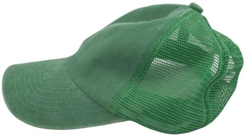 Image of Vintage Washed Snapback Baseball Hat for Men Women, Unstructured Cotton Crown /Soft Mesh /Flexible Visor /Foldbale for Pocket