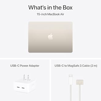 Apple 2025 MacBook Air 15-inch Laptop with M4 chip: Built for Apple Intelligence, 15.3-inch Liquid Retina Display, 24GB Unified Memory, 512GB SSD Storage, Touch ID; Starlight with AppleCare+ (3 Years)