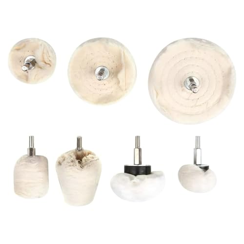 7pcs Polishing Wheels 6mm Shank Cotton Polishing Wheel for Drill Die Grinder Tool Parts
