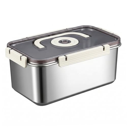 Recipiente hermético para conservar el pan apilable de acero inoxidable 5800ml 2