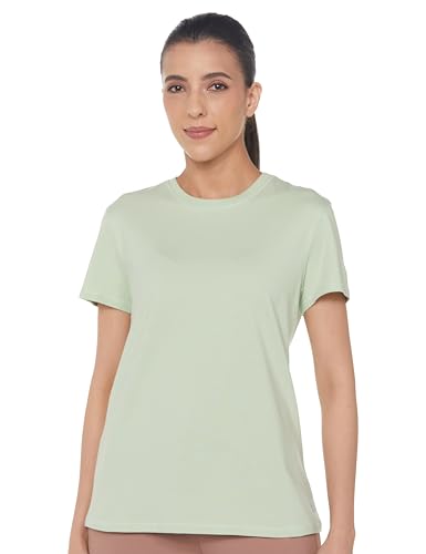 T-shirt à manches courtes Enamor E311 col rond en coton pour femme