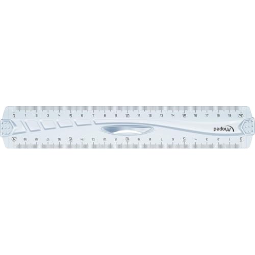 Maped 242120 Règle (Transparent, Plastique, cm, mm, Sac de Transport)