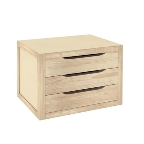Mondo Viro Mondo Viro Cassettiera portatile in legno con 3 cassetti, mobile salvaspazio e versatile, design moderno per casa e ufficio cm 39x30x29,5h