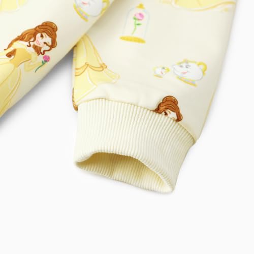 Image of Disney Outfits for Girls Long Sleeve Shirt Pocket Pant Toddler Sweatsuit | Officially Licensed丨Girls Clothes丨2-Piece Outfit丨Allover Print丨Ruffle Shoulder丨Jogger Pants丨Soft Feel丨Easy Care丨Mix & Match