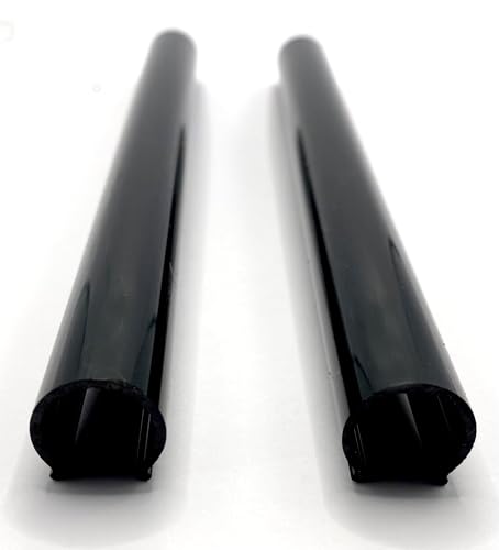 Black Radiator Pipe Covers SnapFit 2 Pack 200mm Long 15mm Pipe Central Heating Clip On Covers Snappit (Black)
