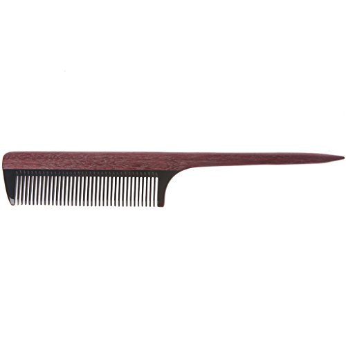 Dsxnklnd 1P Natural Wood Comb Tail Sandalwood Salon Barber Beard Vintage Hairdresser Brush