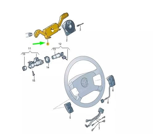 Interruptor de intermitentes 6Q0953503DT: Solucione fallos de luces en VW 4