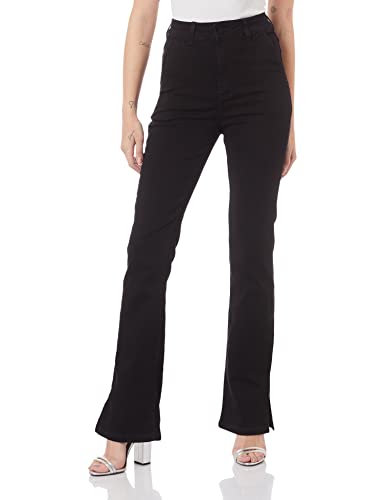 Sawary Jeans Calça Boot Cut Feminina,Preta, 42