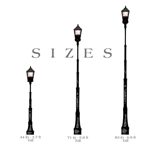 Post Light Candle Holder Indoor Decor, Candle Sconce Inspired By Vintage Street Lights, Wooden Head With Vinyl Decal Pole, Size 3.7/5.9/6.9 Ft, Decorations For Living Room, Dining Room & Office #TOP3