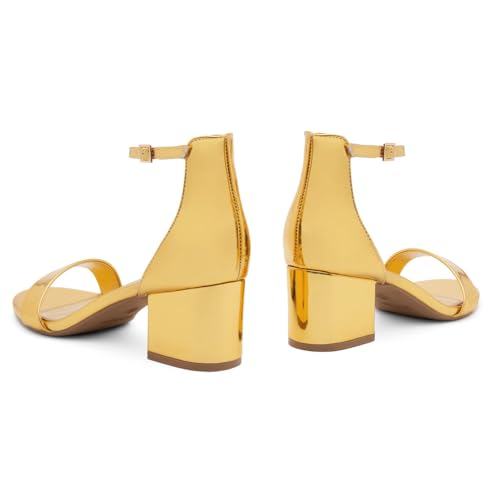 Image of Herstyle Low Block Heels for Women - 2.25 Inch Open Toe Chunky Heel Sandals with Dressy Ankle Strap for Wedding, Prom, Party & Office