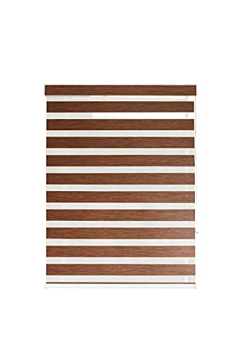 Image of ZEBRA BLINDS Polyester Curtain for Windows Or Outdoor Decor, Wood, W102 X H200 CM